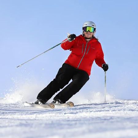 Christina Petrilli skiing.
